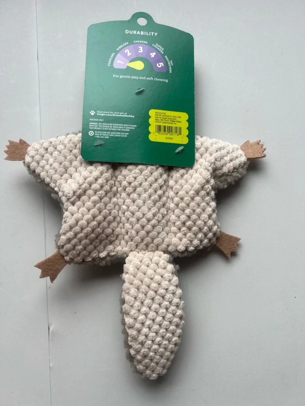 Skinny Crinkle Flying Squirrel Dog Toy - Boots & Barkley™